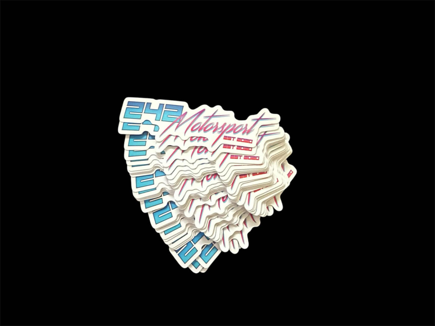 100mm 242motorsport logo sticker